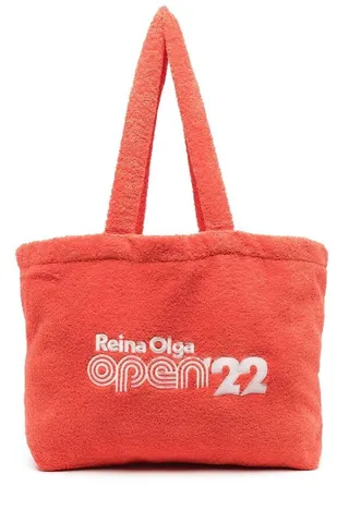 Logo-Embroidered Terry-Cloth Tote Bag