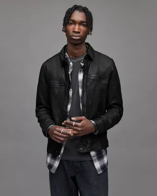 Lark Leather Jacket - Black
