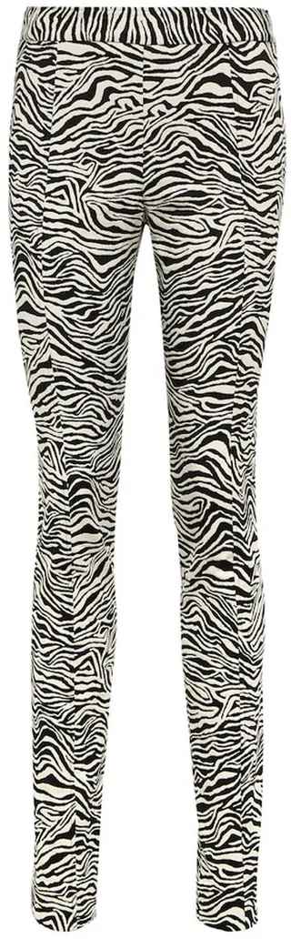 Zebra jacquard skinny pants