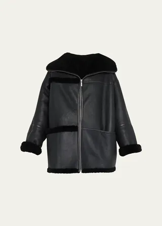 Signature Shearling Oversize Jacket