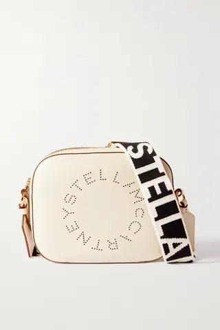 Stella McCartney - Perforated Vegetarian Leather Camera Bag - White