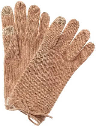 Phenix Bow Detail Cashmere Gloves