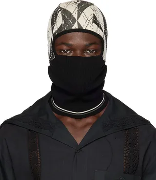 Marine Serre Black Argyle Balaclava