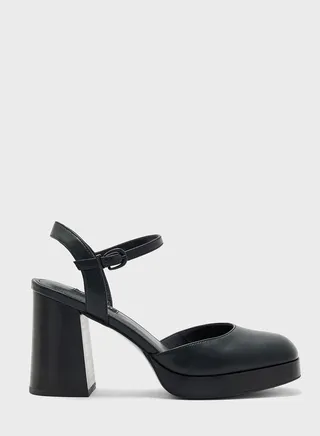 Ankle Strap Mid Heel Platform Sandals
