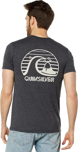 Quiksilver Bold Move Short Sleeve Tee (Charcoal Heather) Men's Clothing