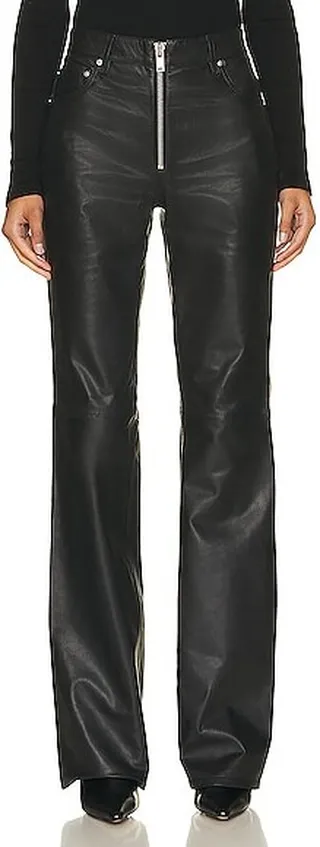 GRLFRND Julia Leather Pant in Black