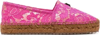Lace-Panel Logo-Plaque Espadrilles