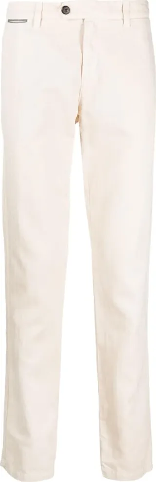 Straight-Leg Cotton Trousers