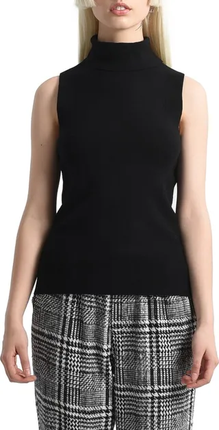Sleeveless Turtleneck Top