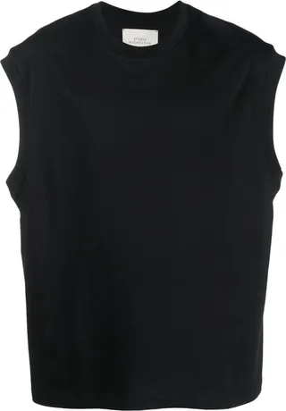 cotton sleeveless T-shirt