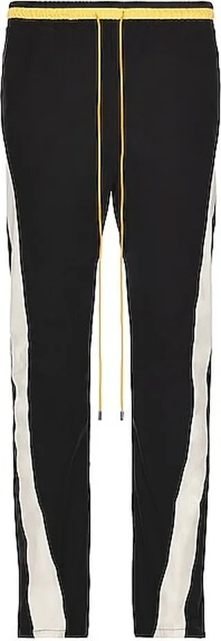 Rhude Curve Panel Track Pant in Black