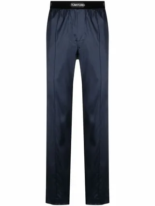 Logo-Waist Slip-On Trousers