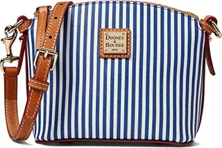 Dooney & Bourke Stripe Mini Domed Crossbody (Navy) Handbags