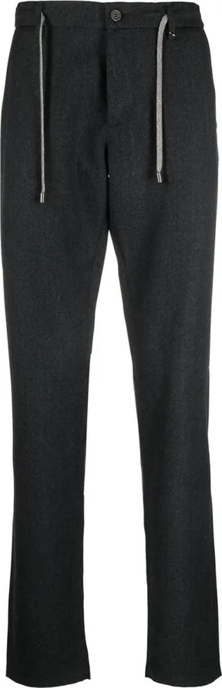 Drawstring Straight-Leg Trousers