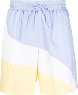 Panelled Drawstring-Waist Track Shorts