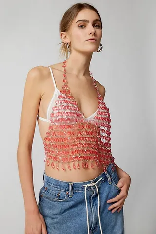 Limelight Beaded Halter Top