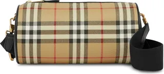 Vintage Check crossbody barrel bag