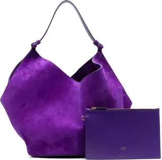 Khaite Lotus suede tote bag