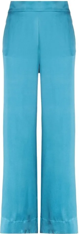 Straight-Leg Silk Trousers
