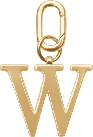 Johnny Loves Rosie - W - Gold Metal Letter Keyring