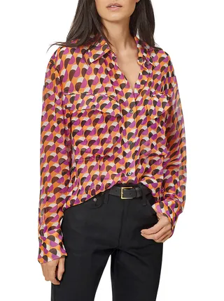 Nanine Abstract Silk Shirt