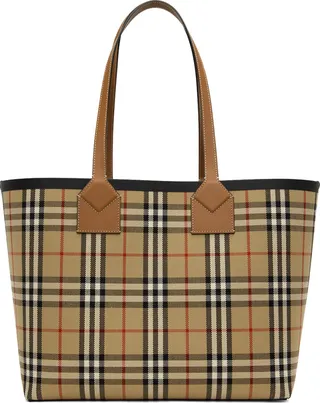 Burberry Beige Medium Check Tote