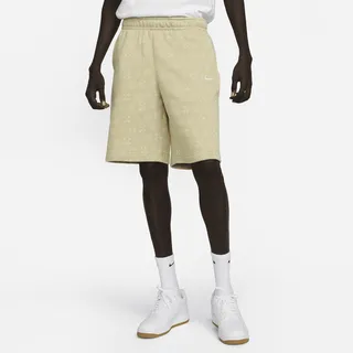 Men's Nike Sportswear Club Fleece Monogram Shorts in Brown
