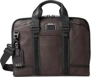 Tumi Academy Brief (Dark Brown) Handbags