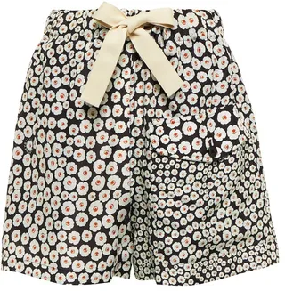 Printed cotton shorts