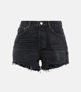 Parker high-rise denim shorts