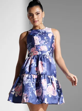Floral Printed Tiered Dress