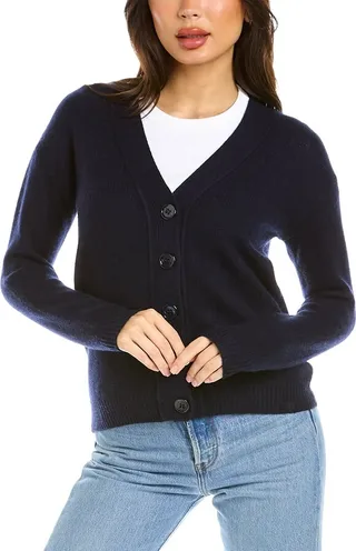 Kier + J V-Neck Cashmere Cardigan