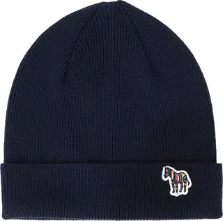 Men Hat Zebra Beanie Hat Black
