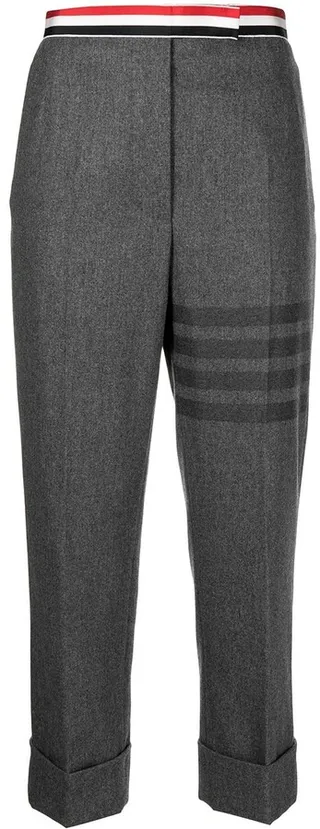 4-Bar motif tailored trousers