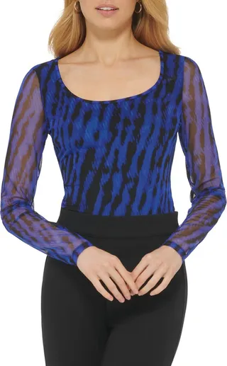 Print Mesh Bodysuit
