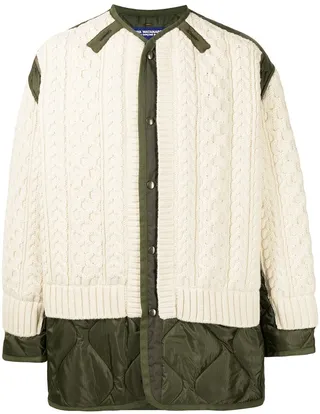 Wool Panelled Bomber Jacket