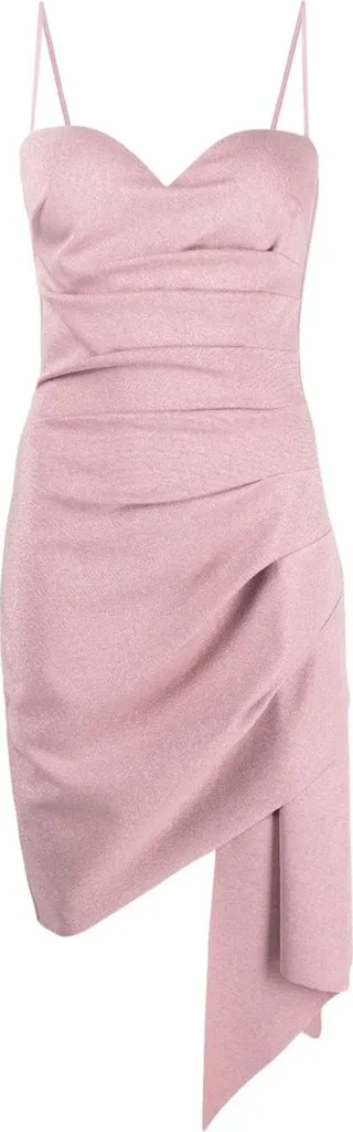 Nilde asymmetric gathered dress