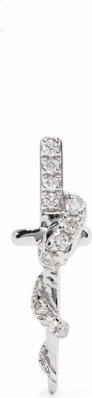 18kt white gold Dagger diamond earring