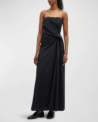 Bima Gathered Strapless Dress