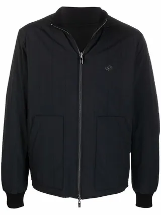 Quilted Panel Bomber Jacket