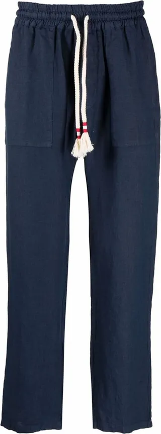 Linen Straight-Leg Trousers