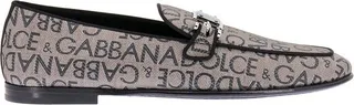 Dolce & Gabbana Logo Plaque Round-Toe Slippers