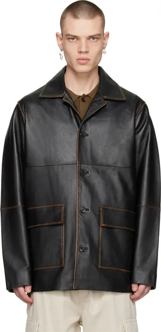 Samsøe Samsøe Black James Leather Jacket
