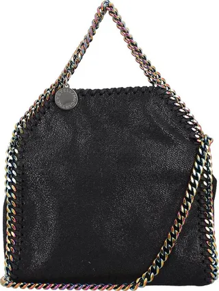 Stella McCartney Falabella Holographic Chain Tiny Tote Bag