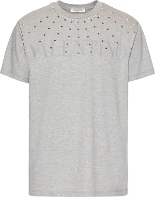crystal-embellished T-shirt
