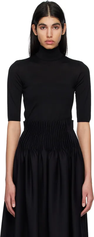 Max Mara Black Unghia Turtleneck