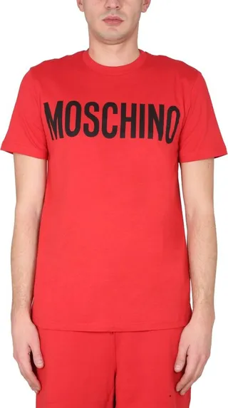 Moschino Logo Printed Crewneck T-Shirt