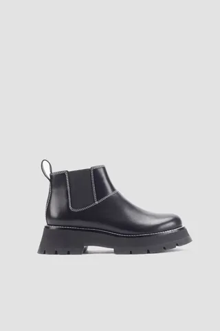 Kate Short Lug Sole Combat Boot in black