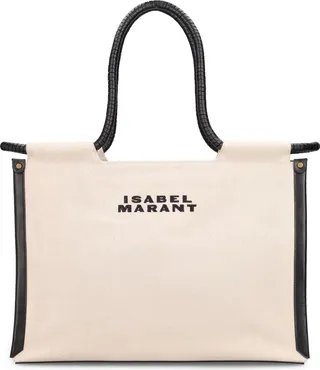 Toledo canvas & leather tote bag