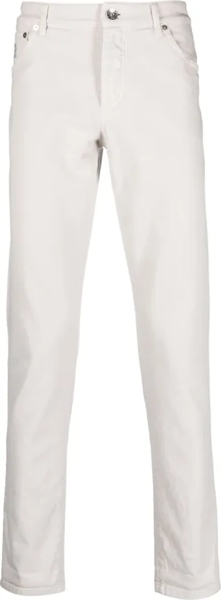 Straight-Leg Cotton Trousers